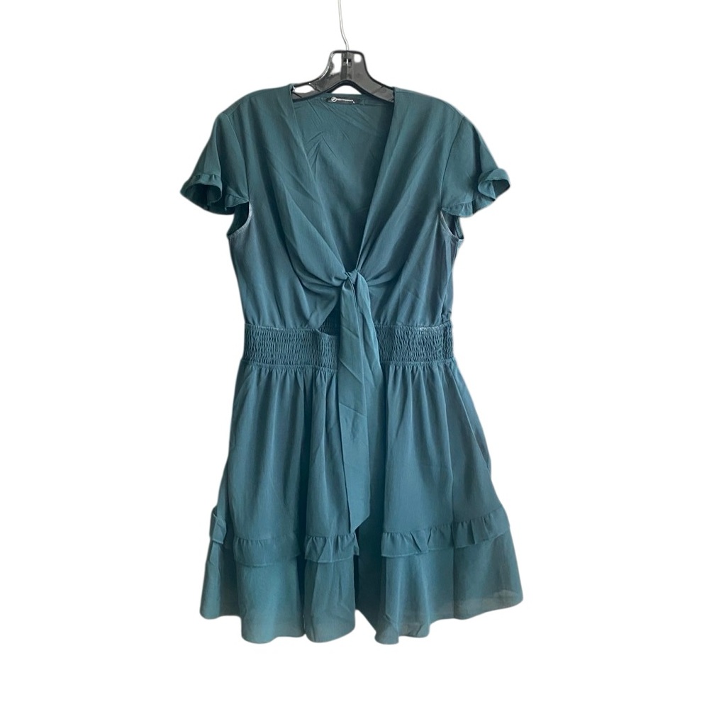 Prettygarden Short Sleeve Green Mini Swing Dress. Size Large. - Picture 7 of 15